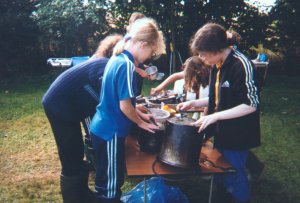 Scouring the black pots