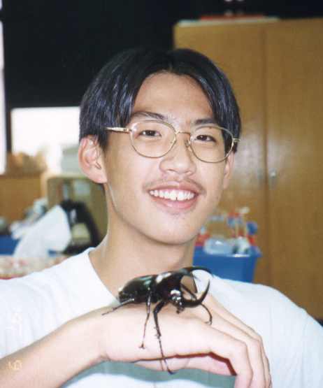 Me holding an Atlas Beetle.