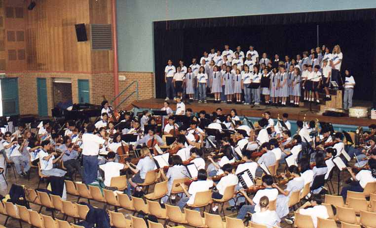 Orchestra and Opus at Carlingford High School.