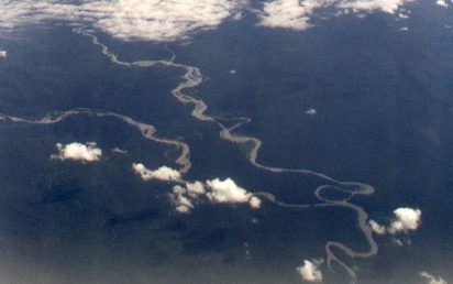 Ariel view of Papua New Guinea.