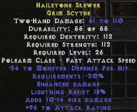 Hailstone Skewer Grim Scythe