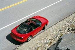 Red 1999 Chevrolet Camaro Z28 - Top Rear Right Side