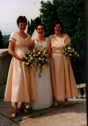 Clare and bridesmaids