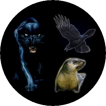 Raven, Panther and Seal - my totems