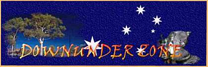 Downunder Zone Table Header graphic Koala, Ghost gums and the Southern Cross