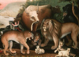 Peaceable Kingdom, detail, Edward Hicks, 1844-1845, Microsoft(R) Encarta(R) 98 Encyclopedia, (c) 1993-1997 Microsoft Corporation.