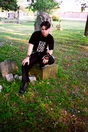 here, our too-goth-for-you model davyd feigns the 'evil' look! ooh! ahh!