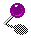 purple push pin icon