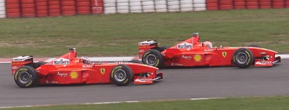 Michael Schumacher and Eddie Irvine