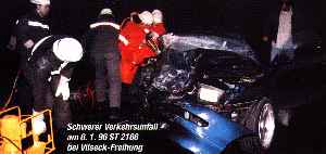 Schwerer Verkehrsunfall am 06.01.96 bei Vilseck - Freihung