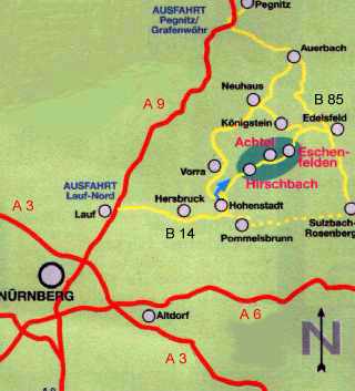 Anfahrt nach Hirschbach