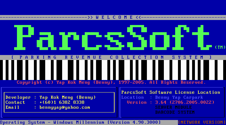 ParcsSoft v3.64 Screen