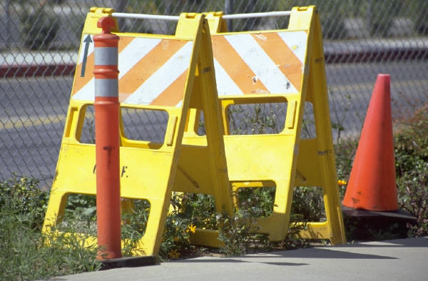 Cones, Barriers and Safety Pole