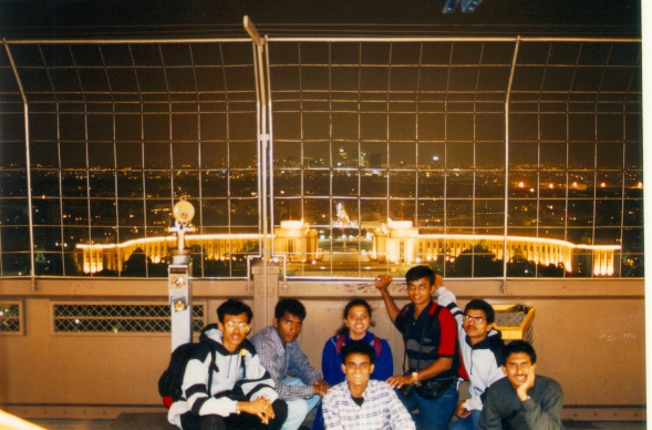 on top of the Eiffel tower