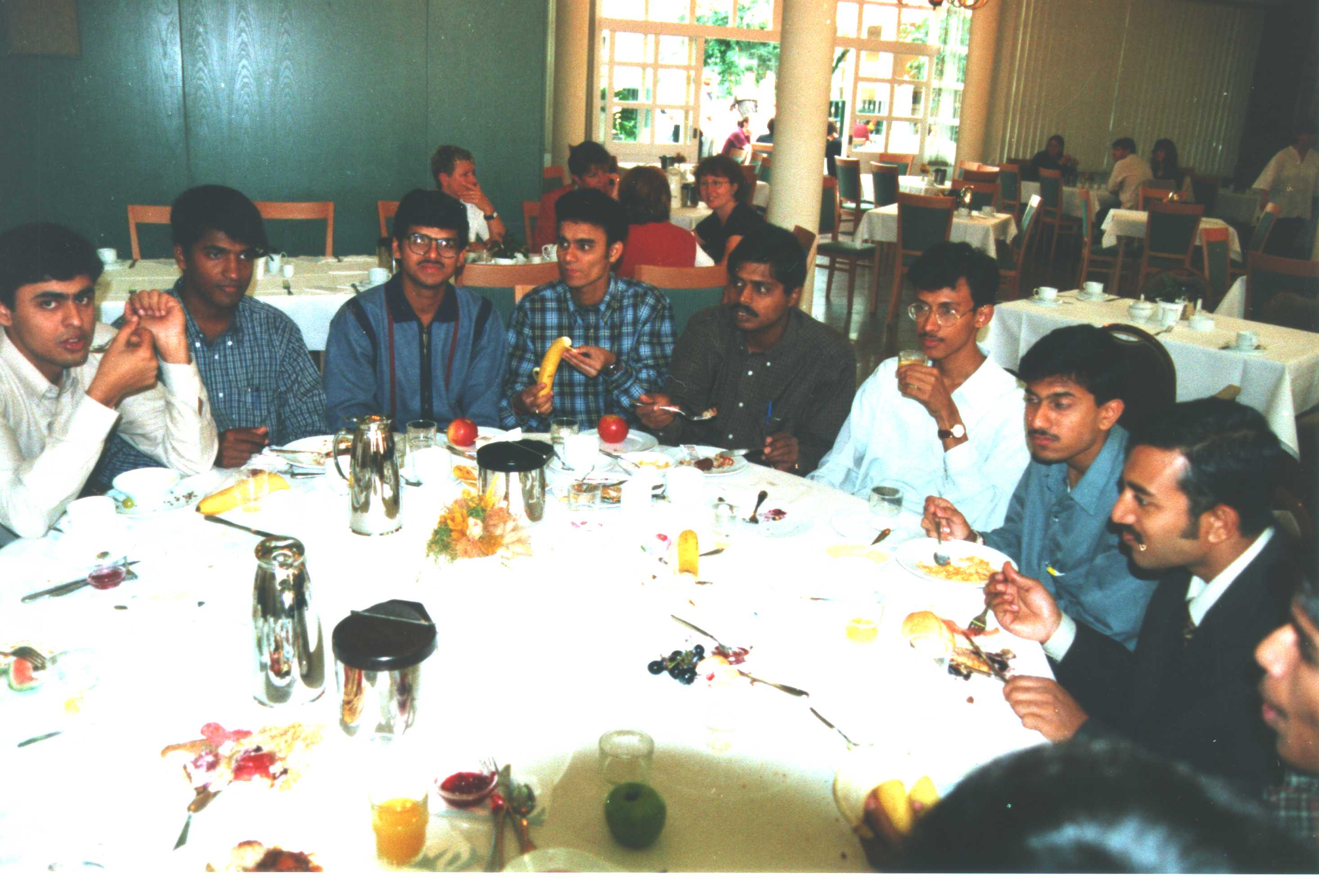 At a breakfast table in Leipzig, Germany