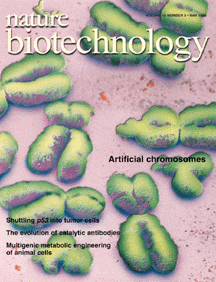 Image of Nature Biotechnology Journal Cover Story on Human Artificial Chromosomes