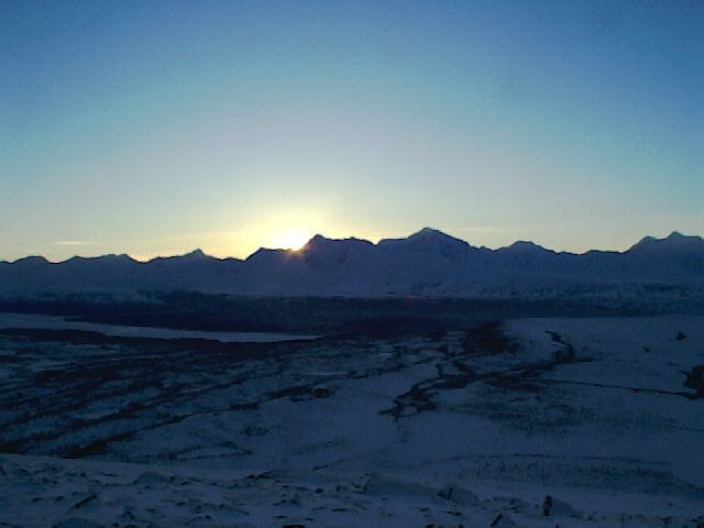 Sunset over Mt Hayes