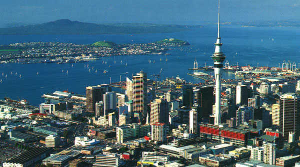 Aerial view of Auckland