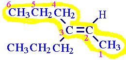 alqueno enumerados los carbonos