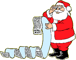 Santa with list