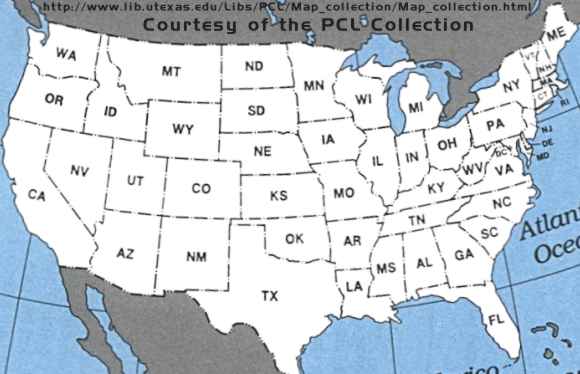 Lower 48 States Image Map