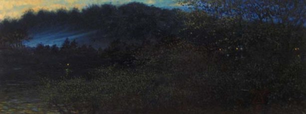 Night Fishing Oil on Panel, 24 inches x 9 inches , 2006