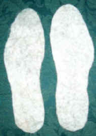 Alpaca felt insoles