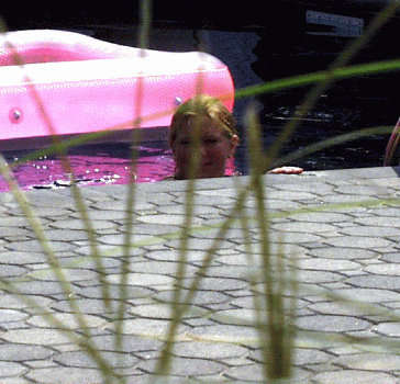 Jen in the pool