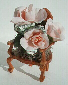 Roses on an arm chair, conatins $2