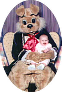 Click to view larger photo of Sara and the Easter Bunny