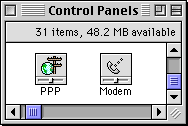 PPP and Modem icons