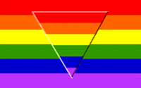 rainbow flag with triangle