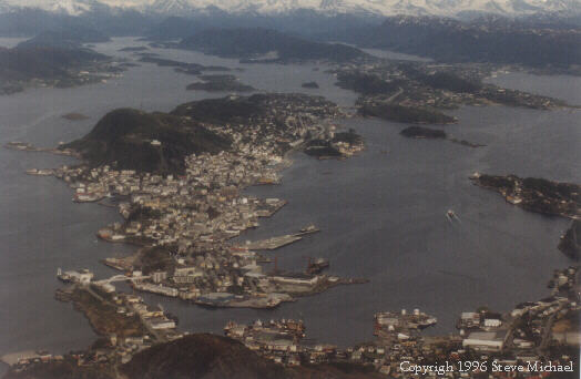 A bird's view of lesund