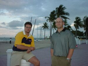 Me and Niklas walking the beach in Fort Lauderdale