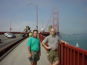 Me and Fredrik about to walk across Golden gate