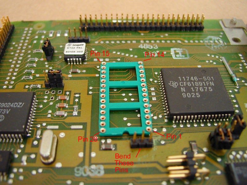 An ST-02 card with the boot EPROM removed.