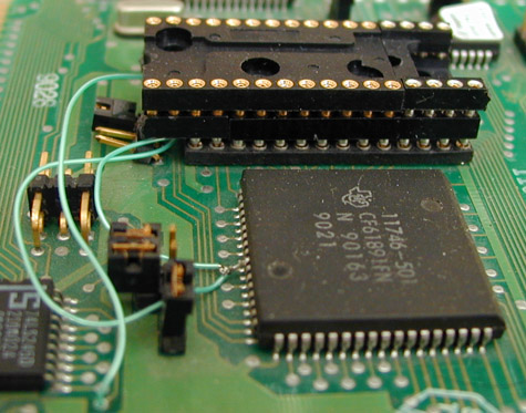 Right side look at the D.O.C adapter socket