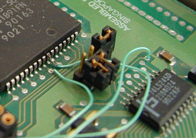 Where to solder wire-wrap wires to the board.