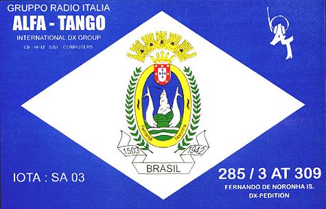 Qsl from Fernando De Noronha Islands