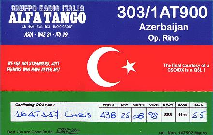 Qsl from Azerbaijan