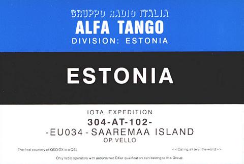 Qsl from Estonia