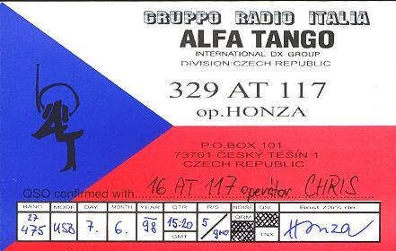 Qsl from Czech Republic