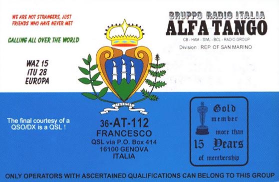 Qsl from San Marino