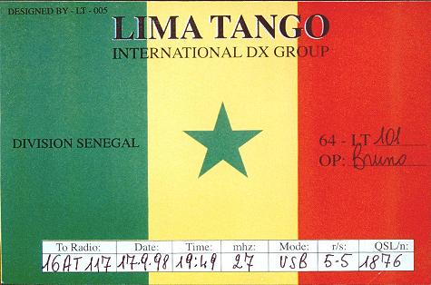 Qsl from Senegal