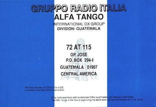 Qsl from Guatemala