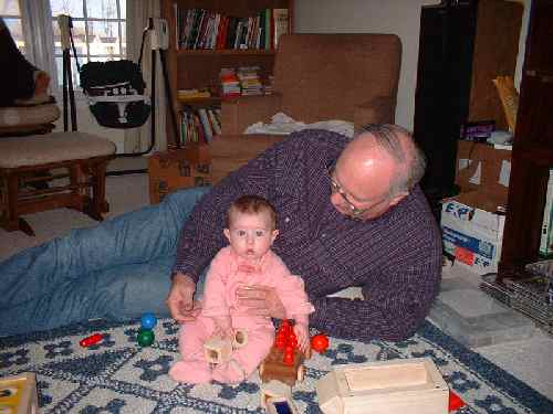 Visiting Grandpa with Hannah