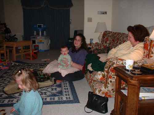 Grandma, Chaille and kids during early spring '03 visit