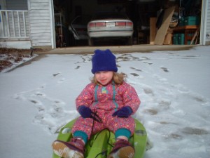 Sledding - a little scary