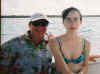 Steph and Dallas on the boat