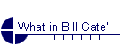 What in Bill Gate'